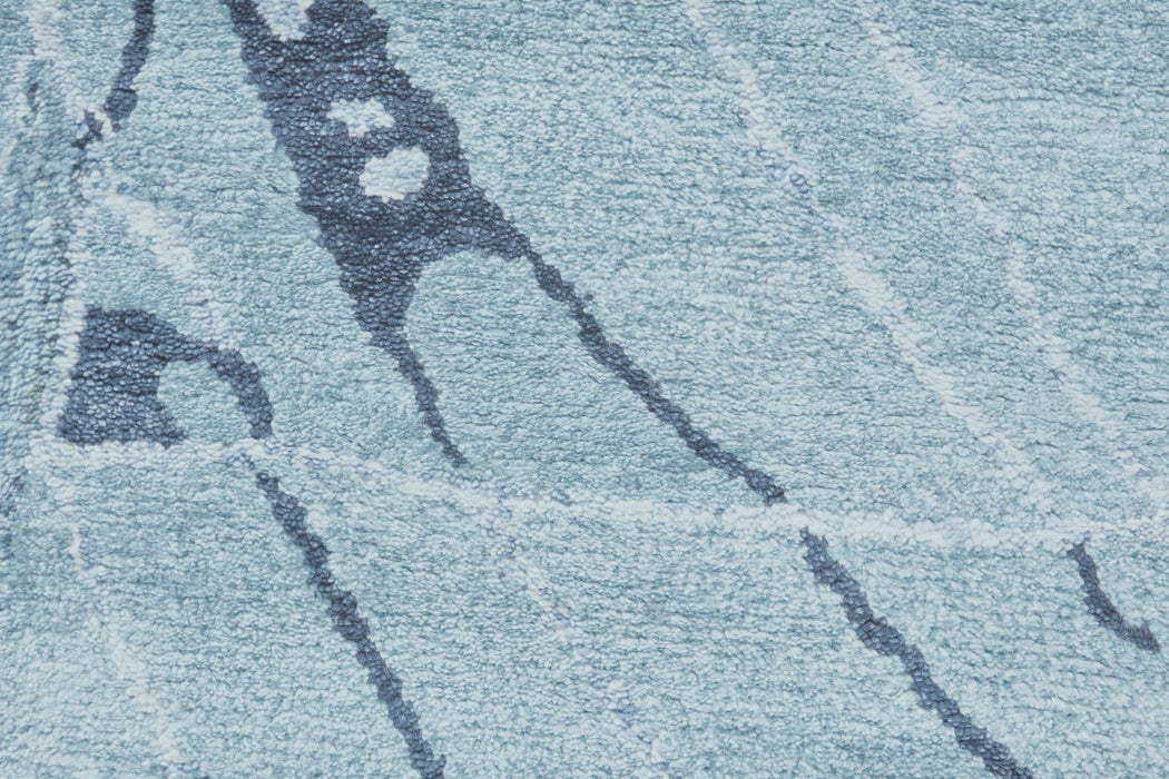 8' X 10' Abstract Hand Tufted Area Rug (744208) - Blue / Gray / Green