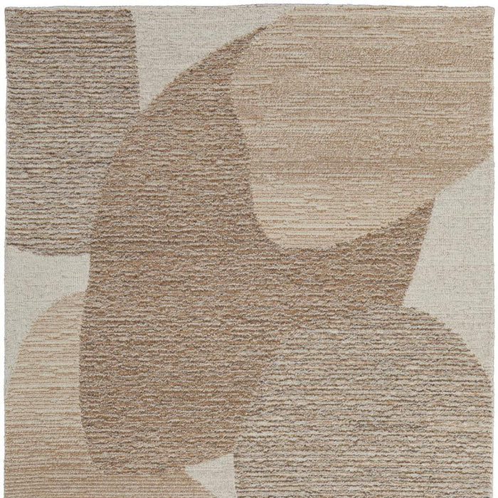 5' X 8' Wool Abstract Hand Tufted Area Rug (567606) - Brown / Tan / Ivory