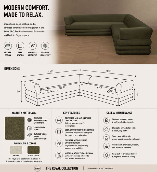 Manhattan Royal - 2-Piece Sectional