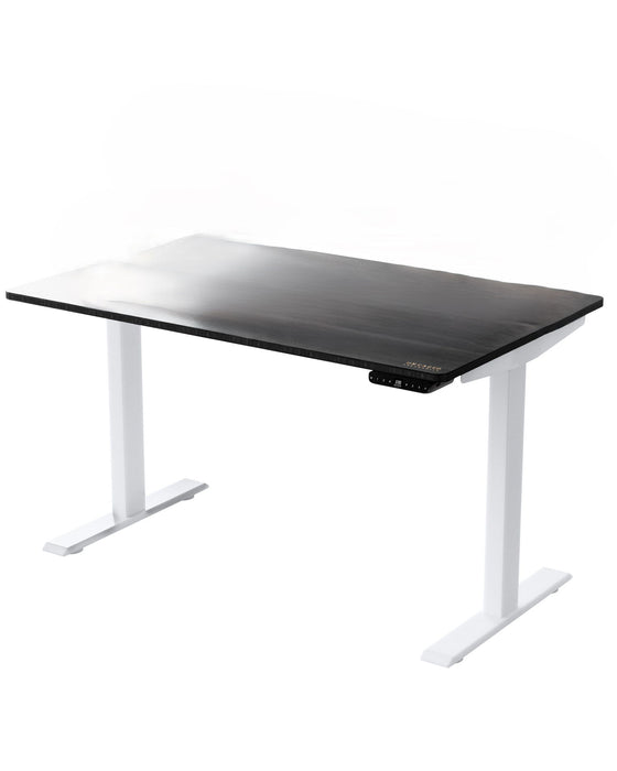 30" x 60" Adjustable Stainless Steel Standing Desk - Black And White