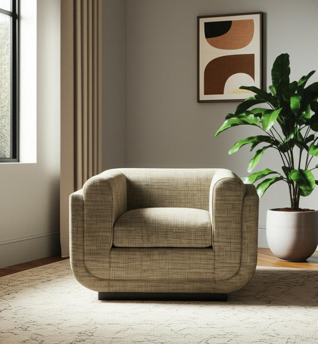 Upholstered Arm Chair - Green / Black