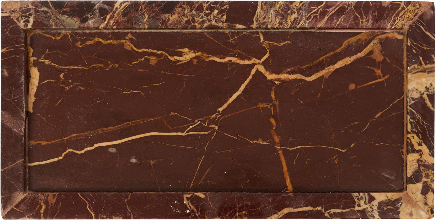 Elegant genuine marble tray by Meridian Furniture, featuring a sleek design ideal for serving or decorative display.