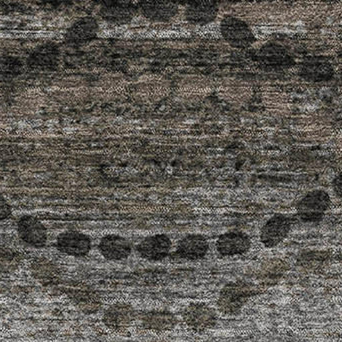 10' X 14' Abstract Geometric Washable Area Rug With UV Protection (715315) - Chocolate / Gray