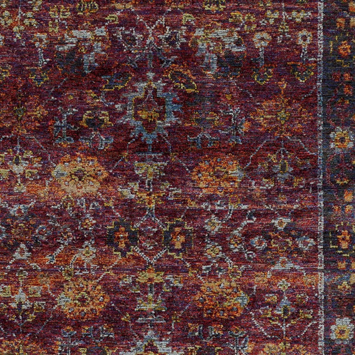 10' x 13' Oriental Power Loom Area Rug - Red Purple