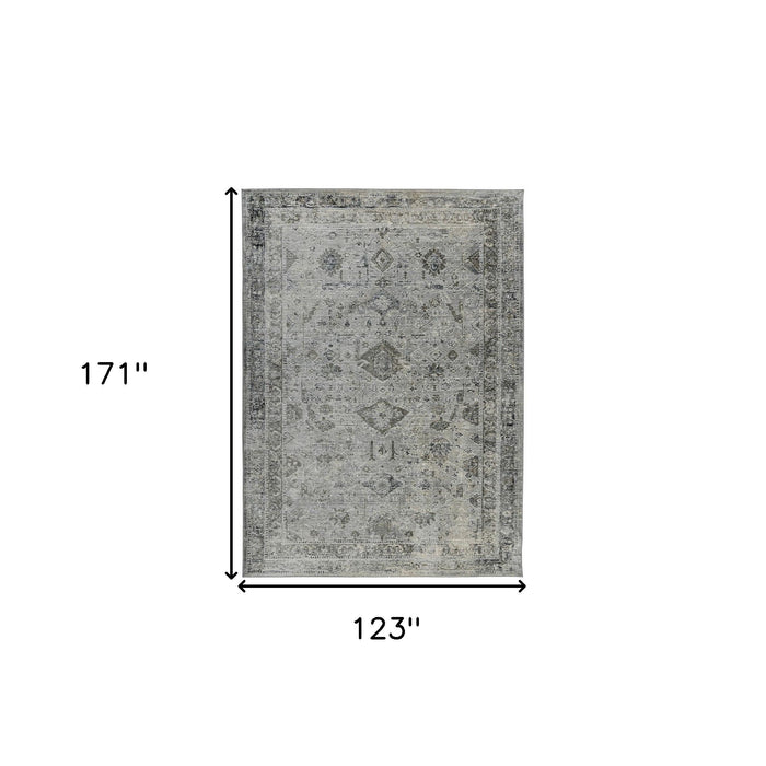 10' X 14' Medallion Area Rug - Gray And Charcoal
