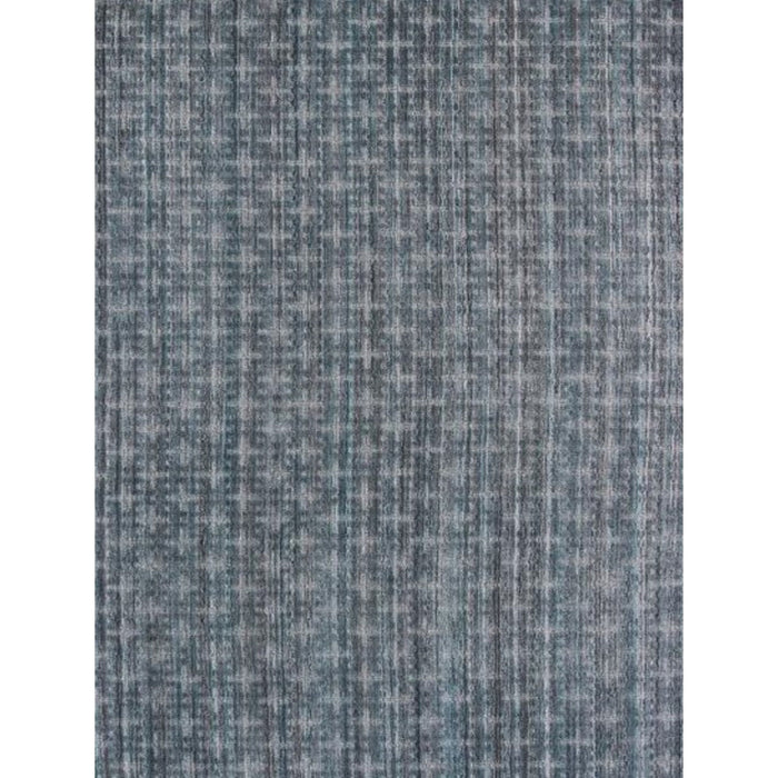 8' x 10' Charcoal Hand Loomed Area Rug - Blue And And