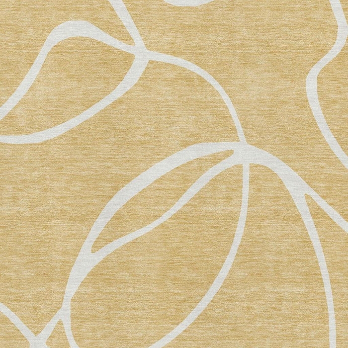10' X 14' Abstract Washable Area Rug With UV Protection (678640) - Gold / Ivory