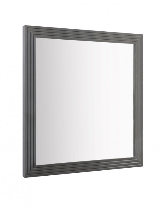 36" Framed Accent Mirror - Gray