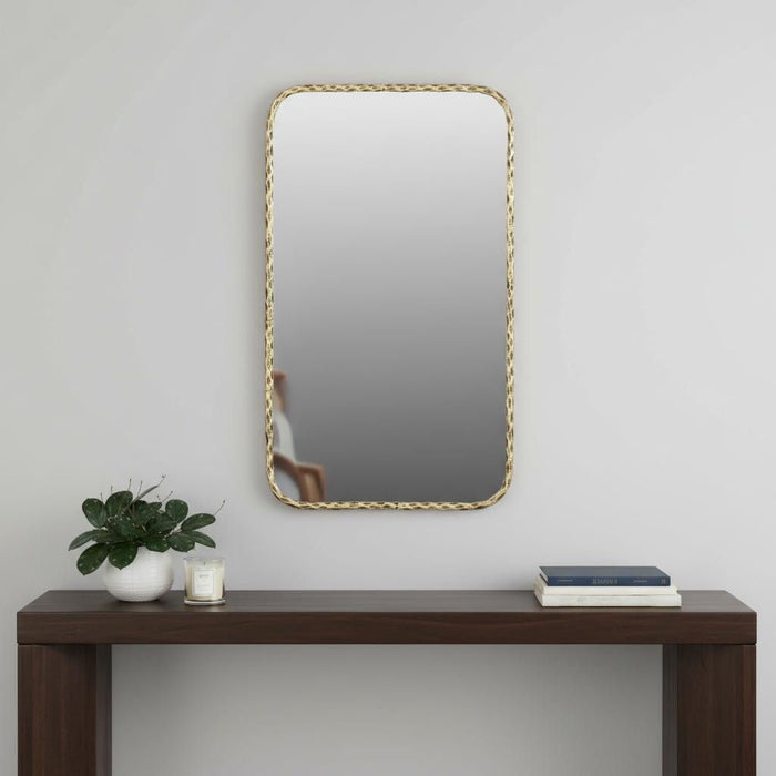 48" Iron Framed Accent Mirror - Brass