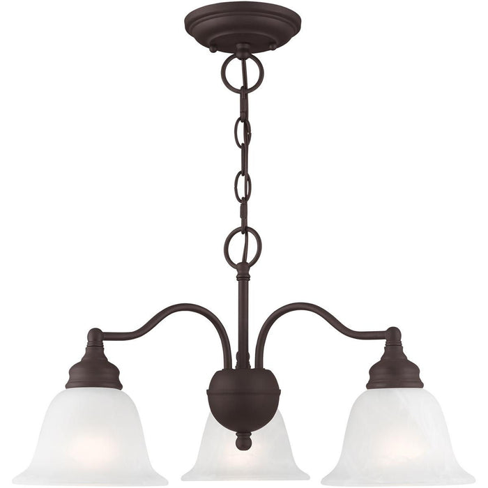 Dimmable 3 Light Chandelier With Shades - Bronze