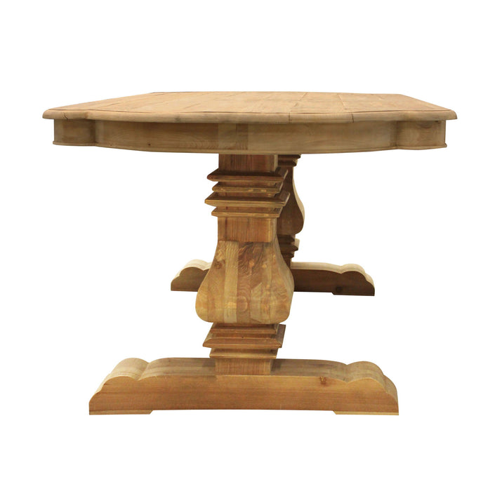 84" Solid Wood Trestle Base Dining Table - Natural