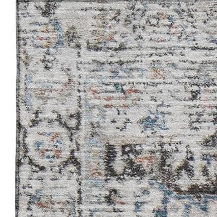 10' X 14' Oriental Washable Area Rug With UV Protection (700739) - Ivory / Blue