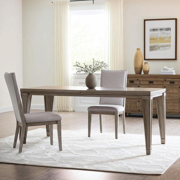 Fabric And Solid Wood Dining Side Chairs (Set of 2) - Gray