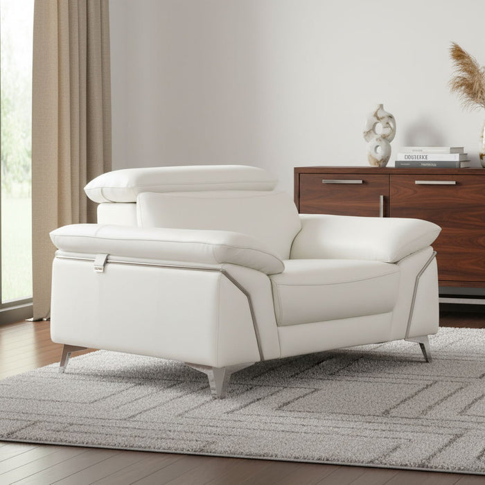 Fashionable Leather Chair - White