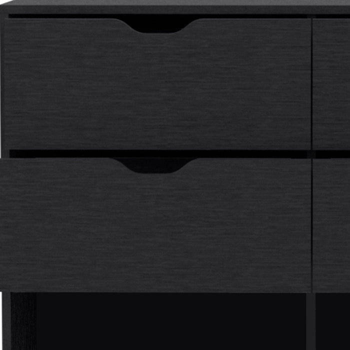 Four Drawer Double Dresser - Black