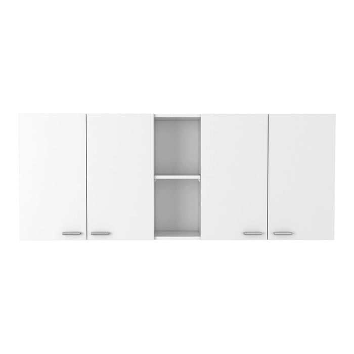 41" Wood Island For Kitchen Set With Storage - Gray / White