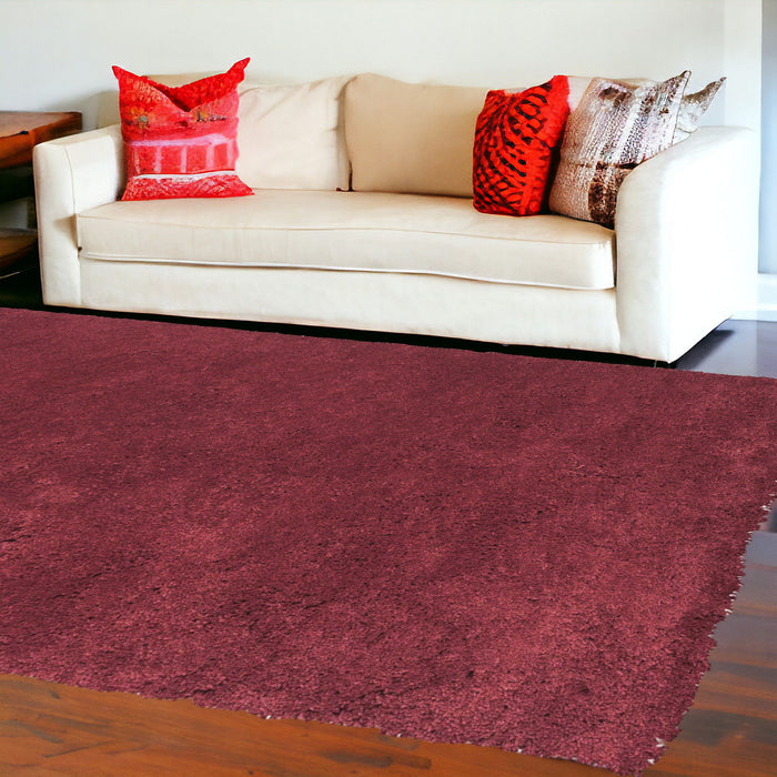 9' x 13' Polyester Area Rug - Red