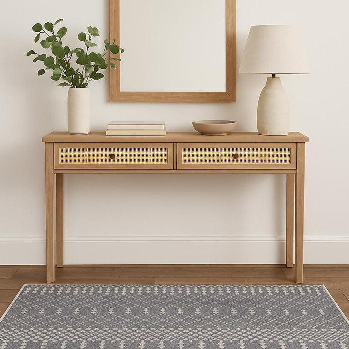 4' X 6' Geometric Area Rug (569695) - Blue