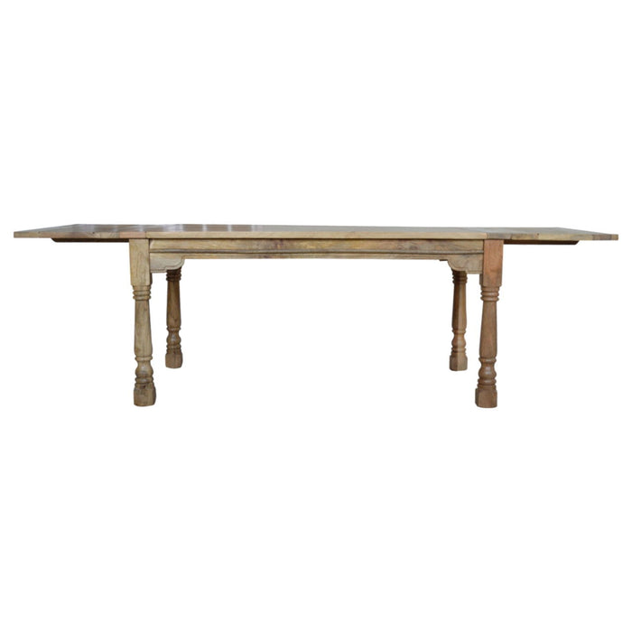 Solid Wood Self-Storing Leaf Extendable Dining Table - Brown