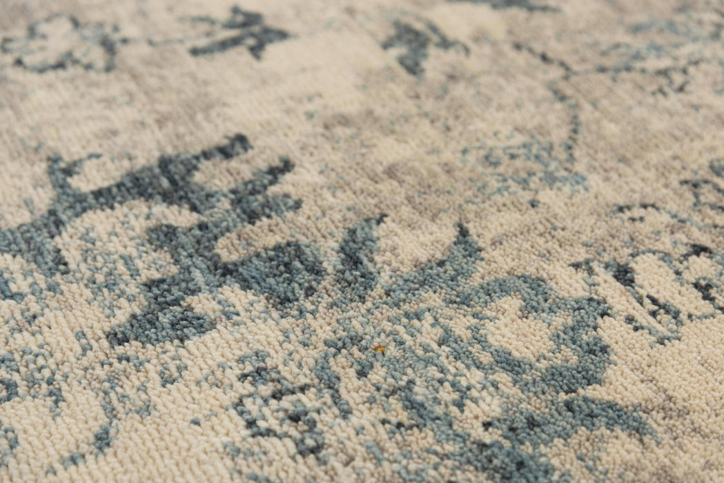 8' X 10' Wool Oriental Hand Carved Handmade Area Rug (747990) - Beige / Blue / Ivory