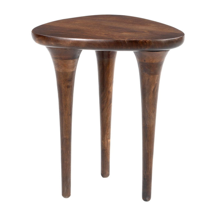22" Wood Pedestal End Table - Brown