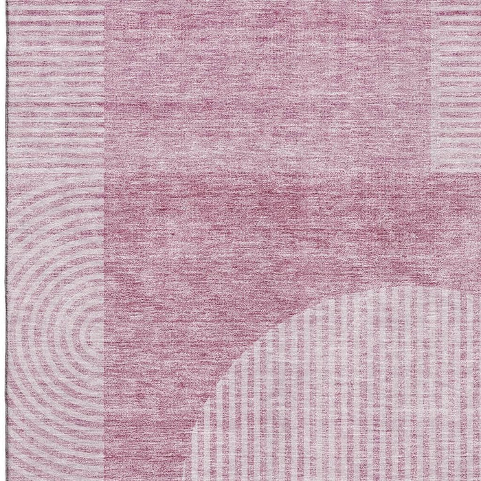 10' X 14' Geometric Washable Area Rug With UV Protection (657245) - Blush / Ivory
