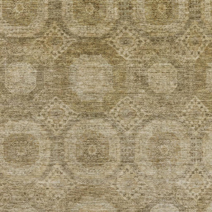 10' X 14' Abstract Geometric Washable Area Rug With UV Protection (708277) - Brown / Beige
