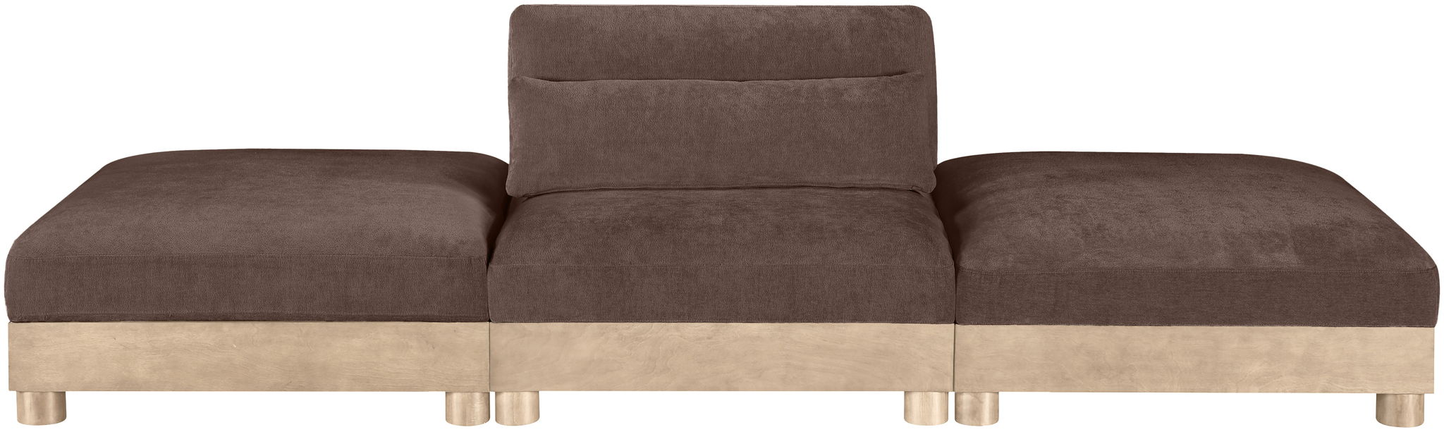 Turin - Chenille Fabric Upholstered Modular Sectional - Brown