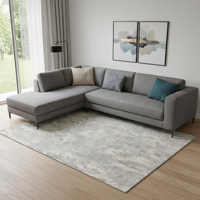 8' X 10' Abstract Area Rug (553112) - Ivory / Light Gray