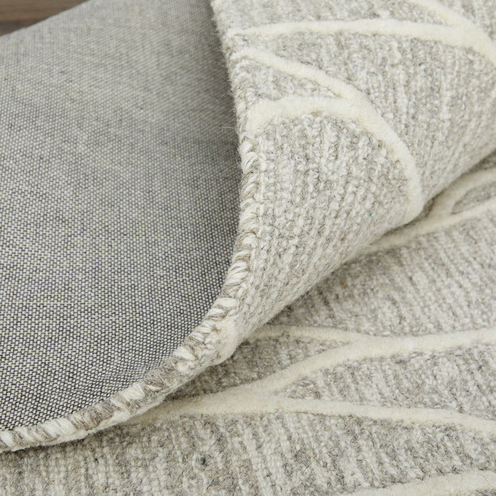 12' x 15' Wool Abstract Hand Tufted Area Rug - Gray And Ivory