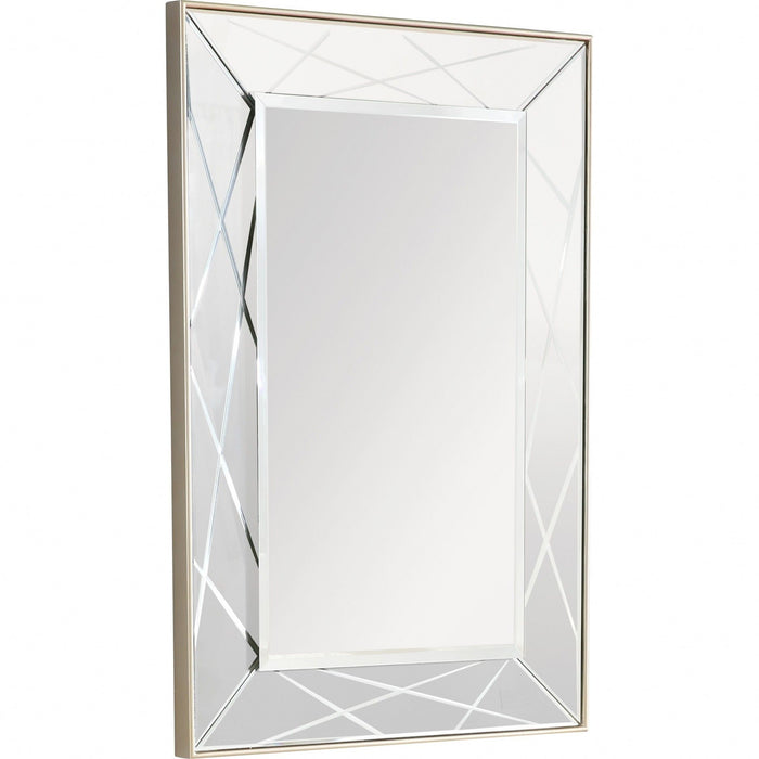 43" Metal Framed Accent Mirror - Champagne