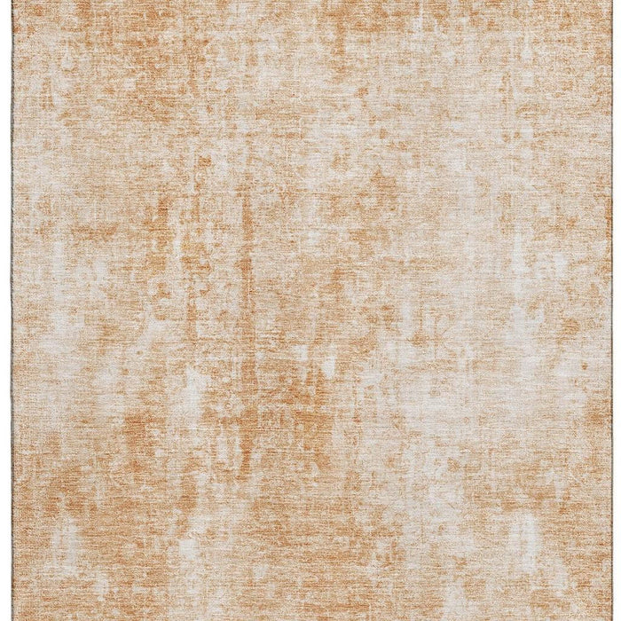 10' X 14' Abstract Washable Area Rug With UV Protection (654820) - Terra Cotta / Ivory