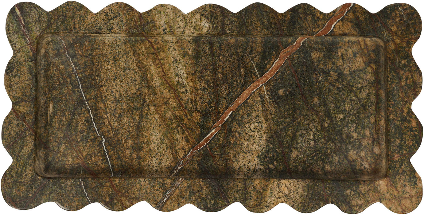 Elegant marble tray by Meridian Furniture featuring a smooth, polished surface perfect for decorative or serving use.