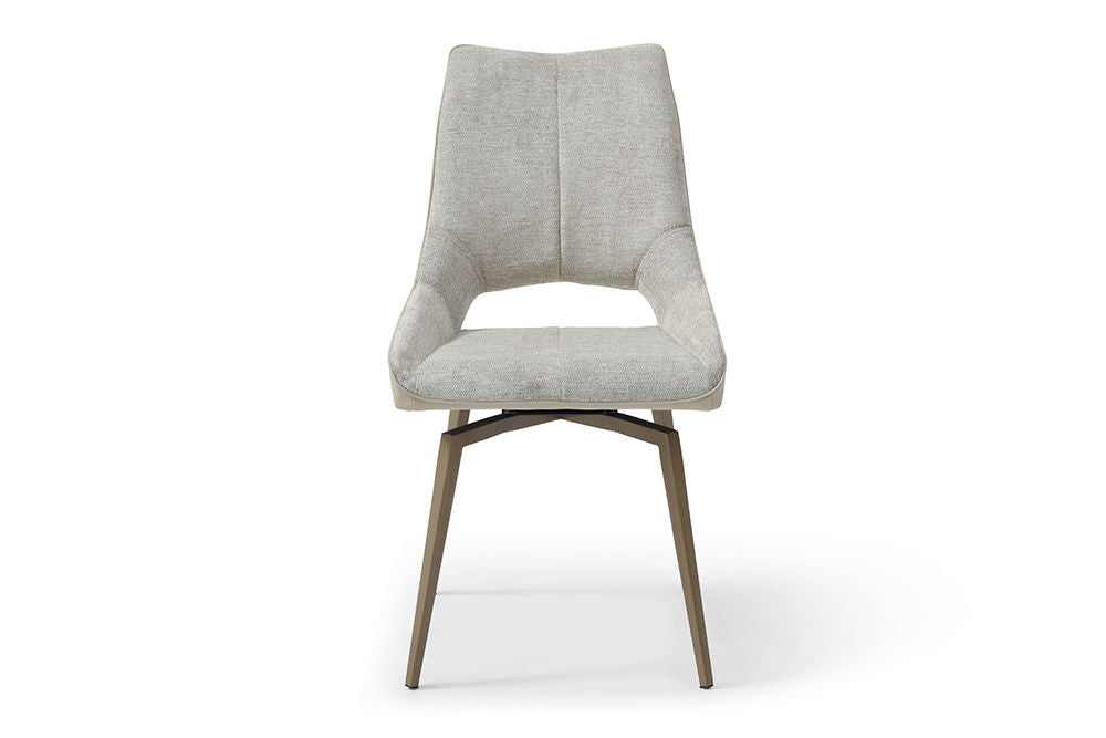 1239 - Swivel Chair - Beige / Champagne