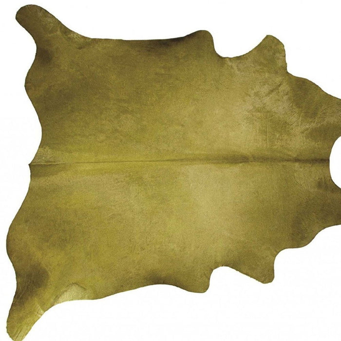 60" x 84" Cowhide Area Rug - Lime