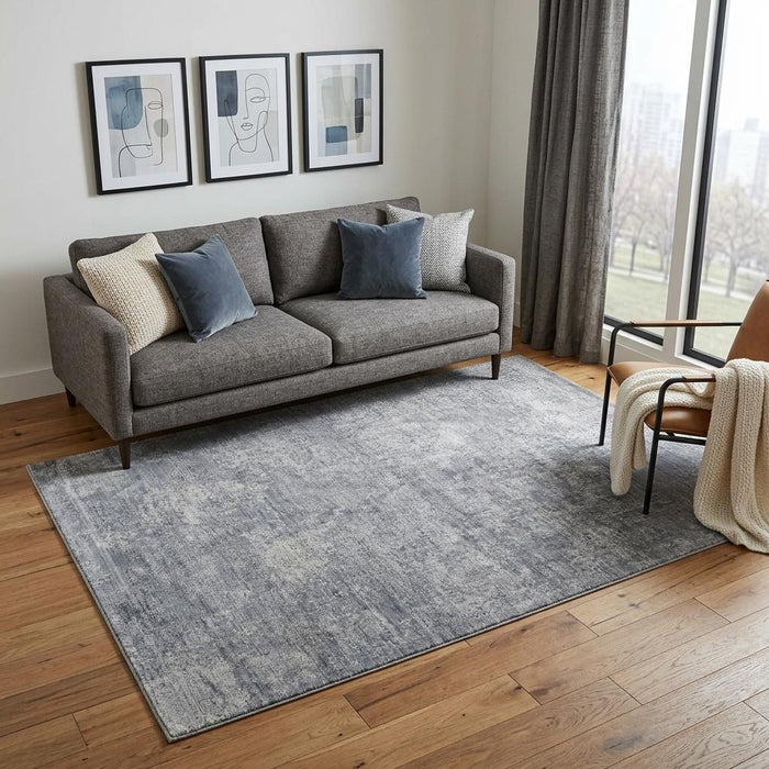 5' X 8' Ombre Hand Woven Area Rug (744129) - Blue / Gray