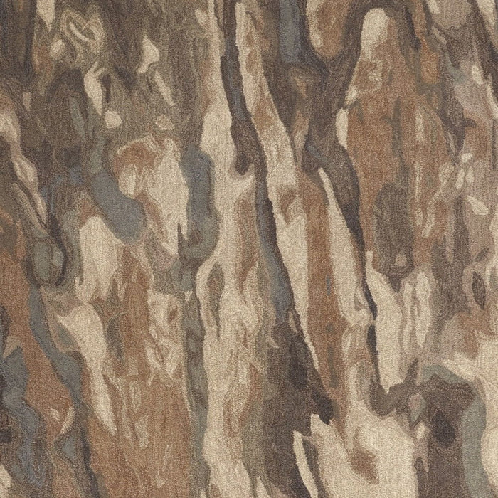 9' x 12' Wool Abstract Hand Tufted Area Rug - Green And Ivory