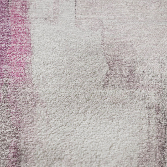 10' X 14' Abstract Washable Area Rug With UV Protection (709672) - Pink / Gray / Ivory