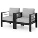Giga modern all-weather patio armchairs with thick cushions, set of two, featuring stylish outdoor seating for patio or garden.