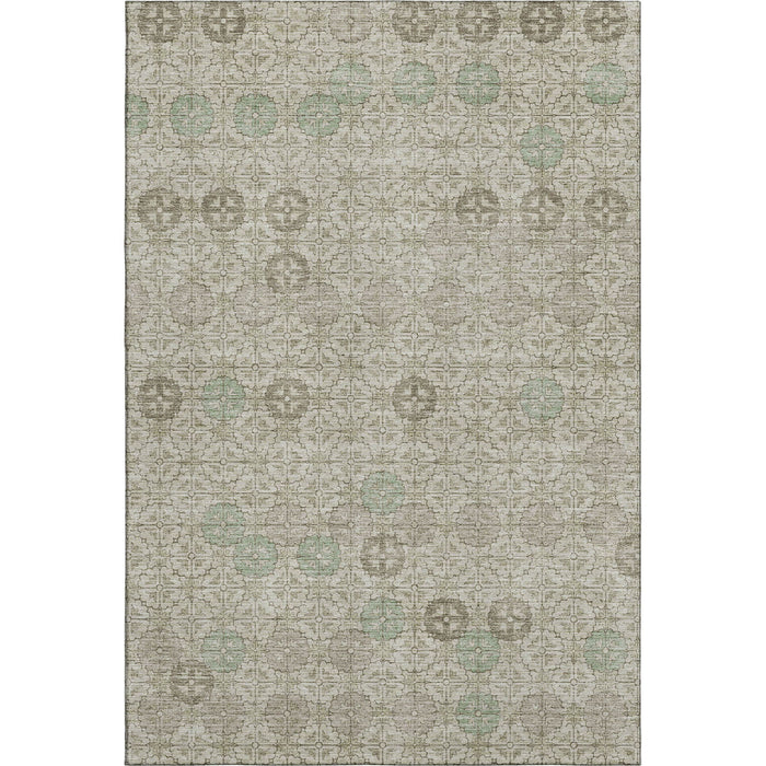 10' X 14' Geometric Washable Area Rug With UV Protection (705935) - Beige / Taupe