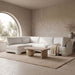 Mercury Furniture Hammond velvet performance fabric upholstered 4-piece armless sectional sofa in a modern stationary design.