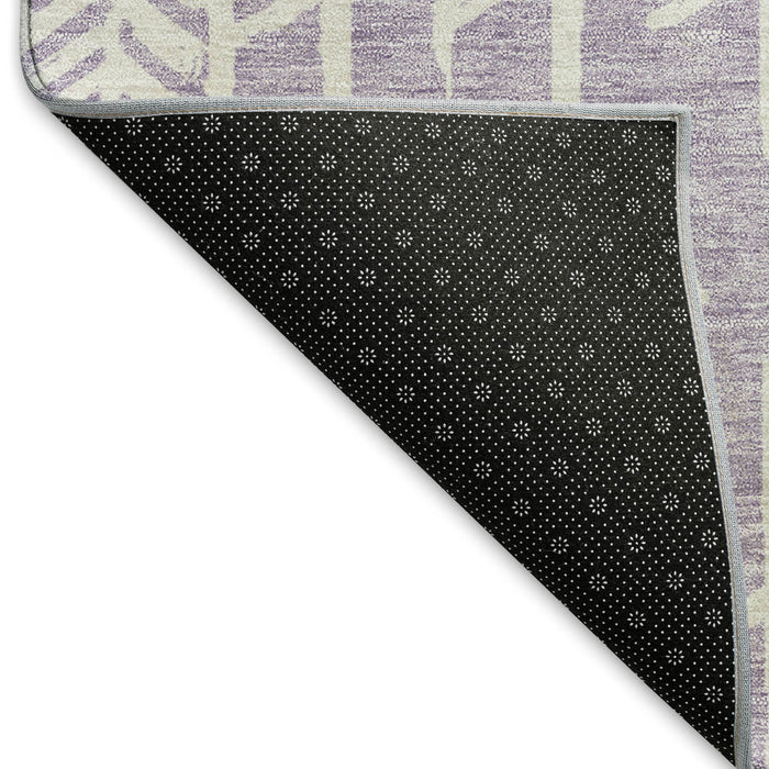 10' X 14' Tribal Washable Area Rug With UV Protection (672068) - Lavender / Ivory