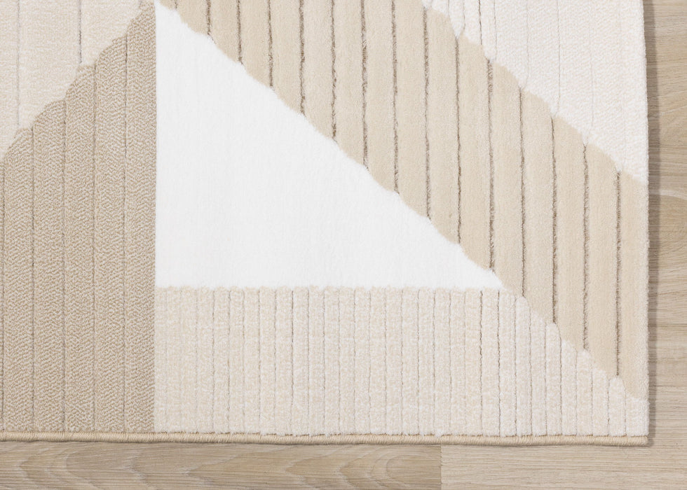 7' X 10' Geometric Area Rug (661285) - Beige / Cream