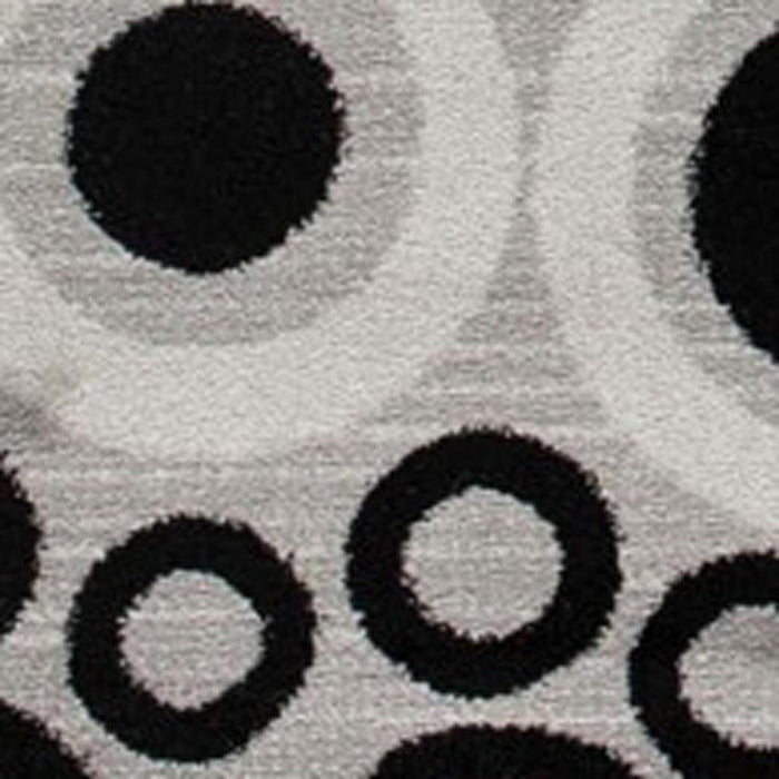 7' Geometric Runner Rug (609629) - Gray / Black