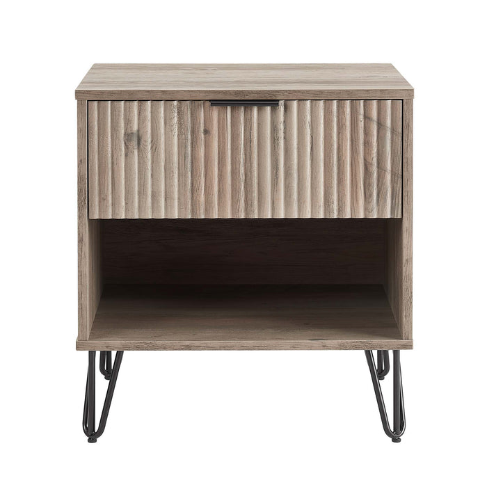 Manhattan Dumbo - Nightstand With Rustic Gray Frame