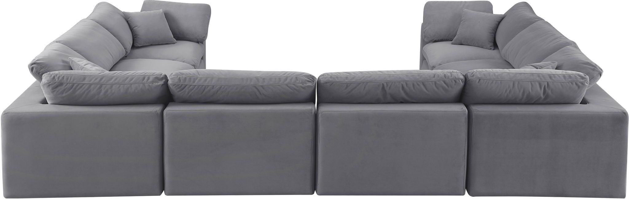 Comfy - 8 Piece Velvet Modular Sectional