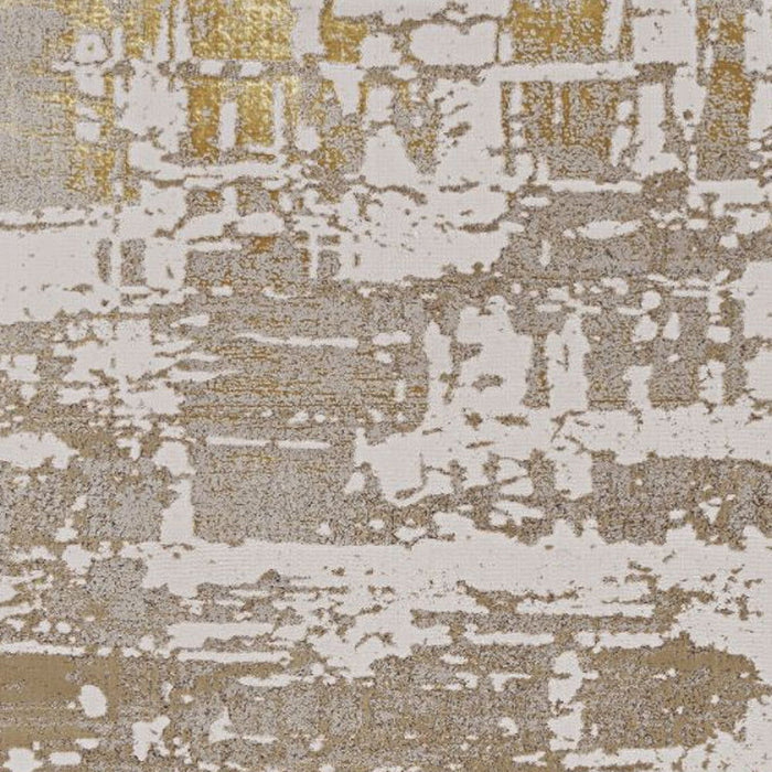 94" x 130" Polypropylene Or Polyester Rug - Ivory Or Gold