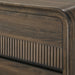Giga Flair rounded edges brown 5-drawer chest for bedroom storage, featuring a sleek accent chest design with smooth rounded edges.