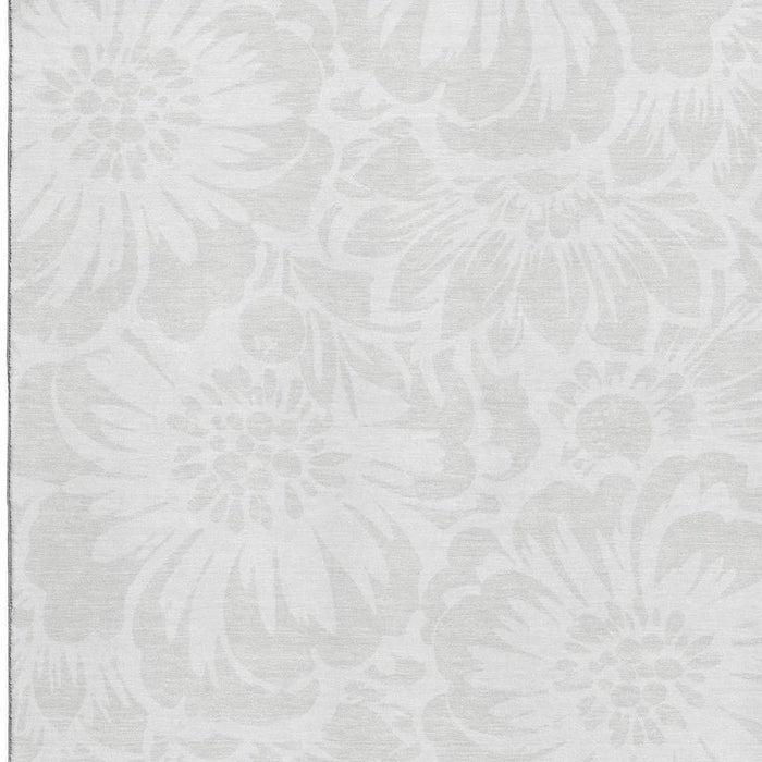 10' X 14' Floral Washable Area Rug With UV Protection (648658) - Ivory / Cream