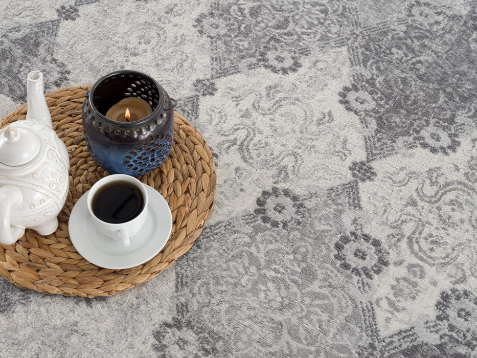 14' Moroccan Runner Rug (610281) - Gray / Beige